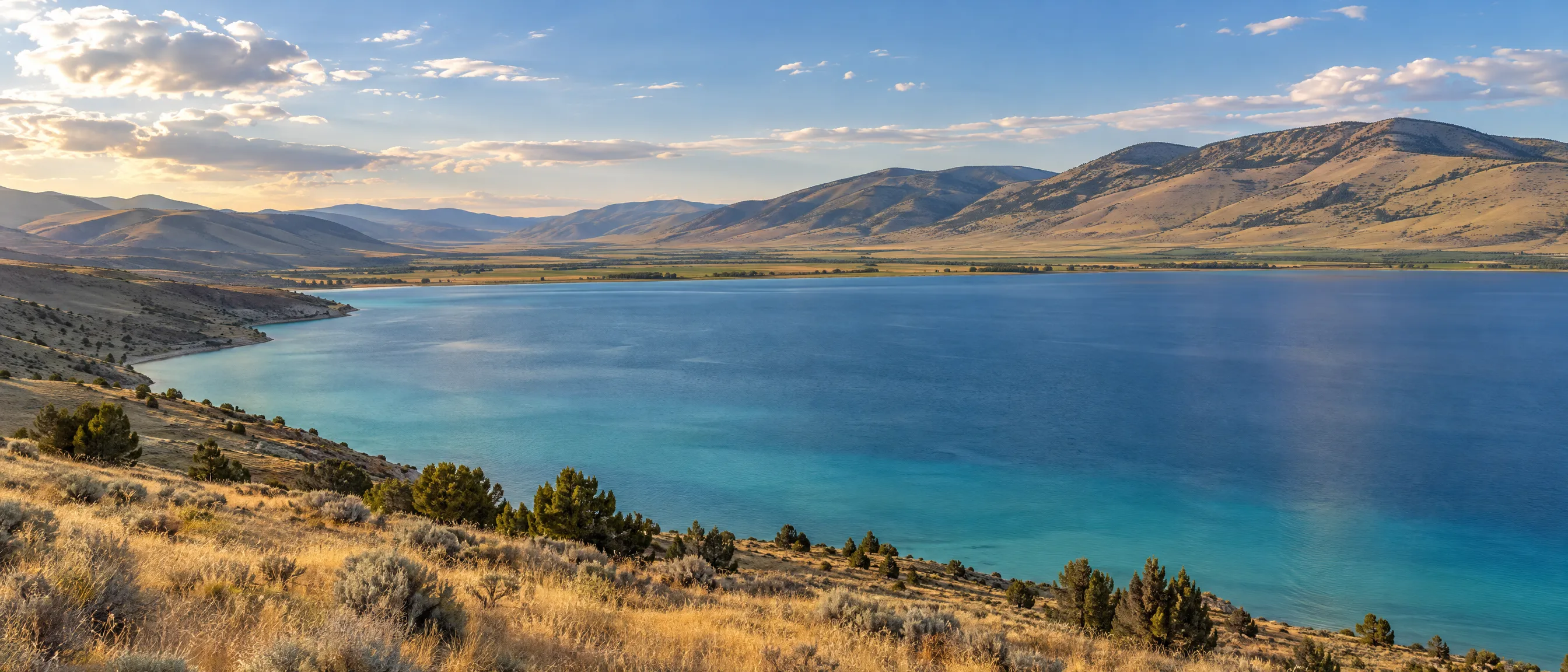 Bear Lake in late-afternoon light, used as the page background. This is not a photograph of a customer property.